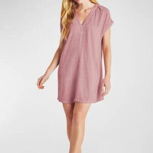 4/$20 Dusty Mauve V-Neck Tunic Shift Dress XS